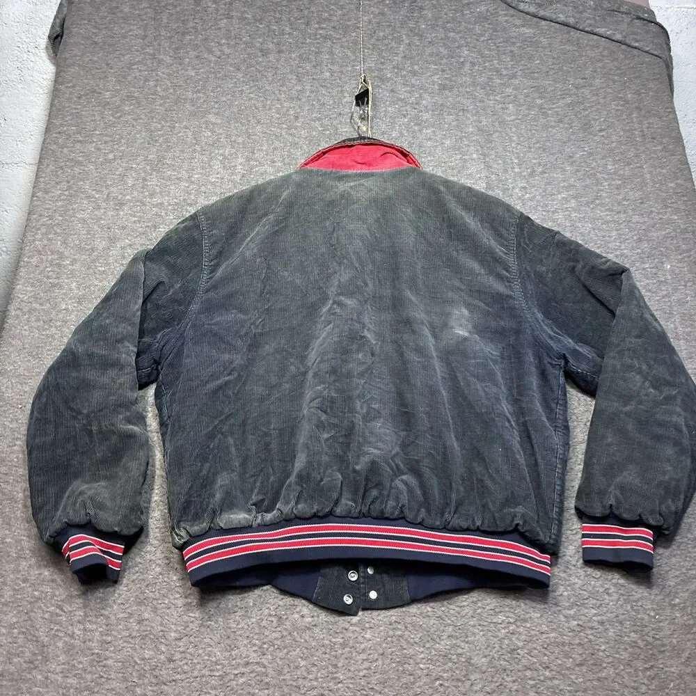 Vintage Rennoc USA Corduroy Quilt Lined Bomber Mens XXL‎ 2XL Distressed 80s 90s